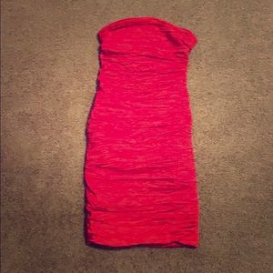 Strapless fitted dress